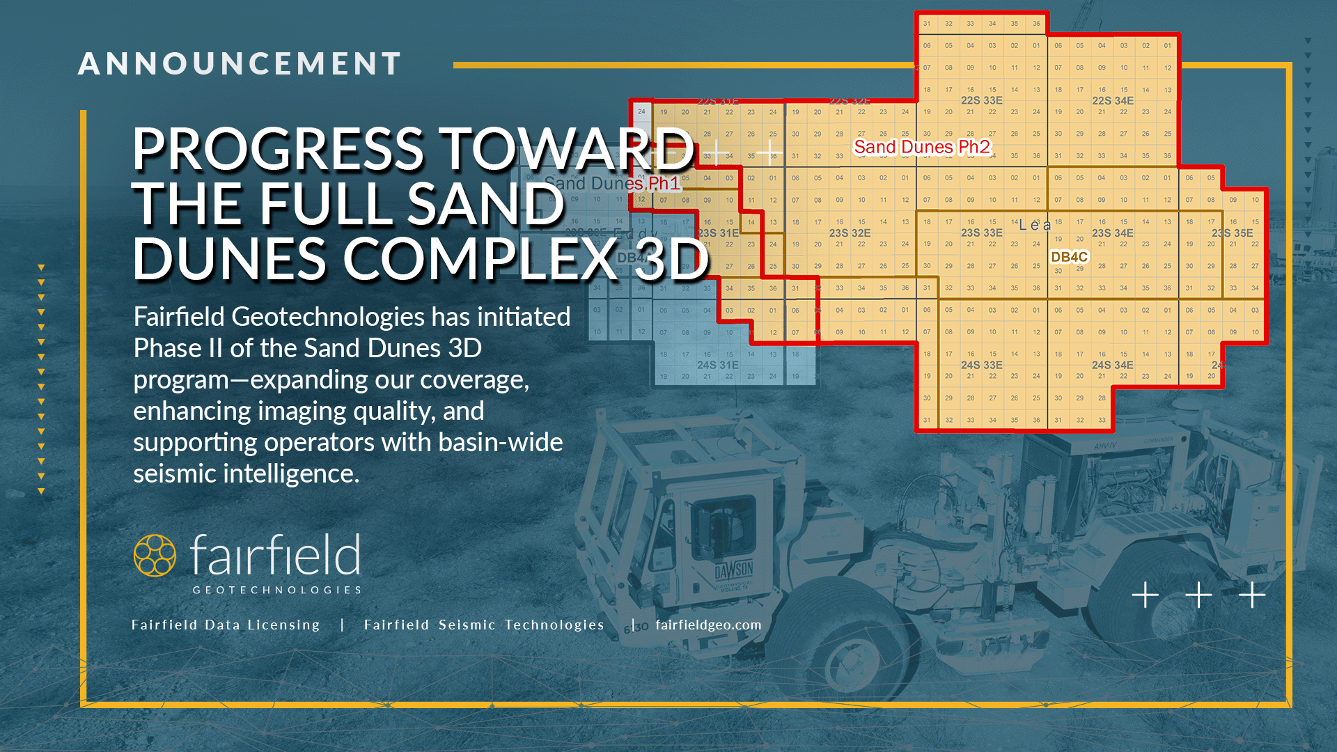Fairfield Launches Phase II of Sand Dunes 3D Survey, Expanding Delaware Basin Coverage